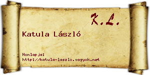 Katula László névjegykártya