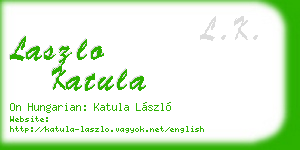 laszlo katula business card